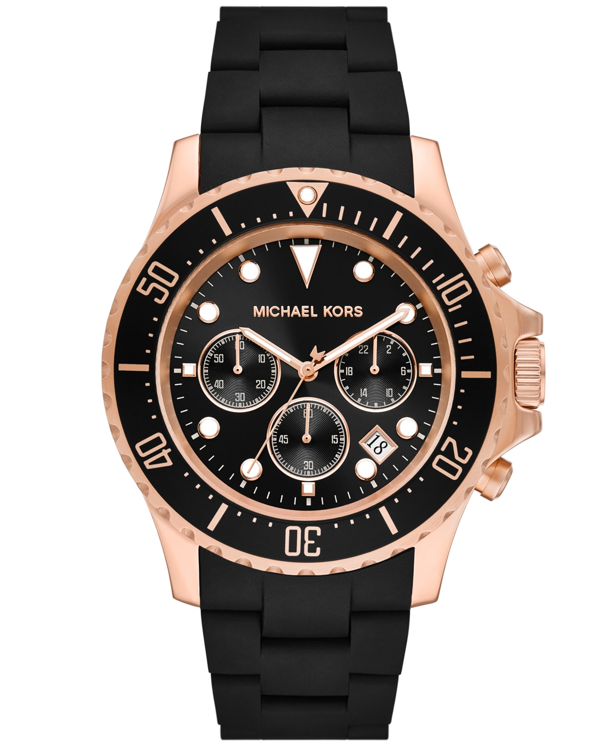 Michael Kors Men's Everest Chronograph Black Stainless Steel Bracelet Watch 45mm