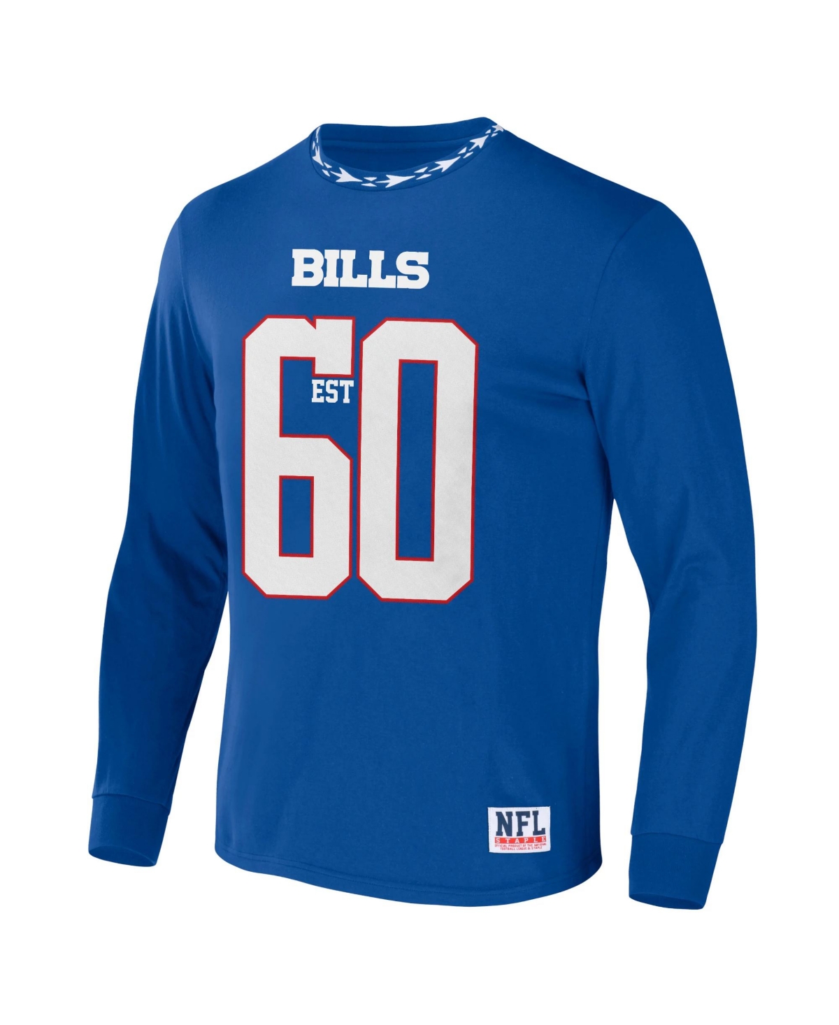Shop Nfl Properties Men's Nfl X Staple Royal Buffalo Bills Core Long Sleeve Jersey Style T-shirt