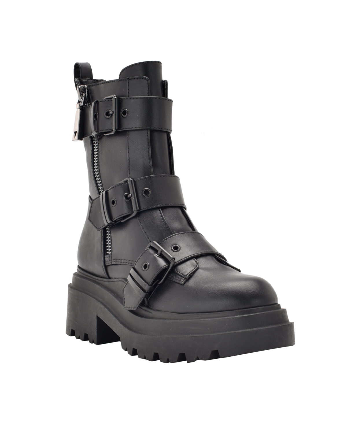 Guess Women s Valicia Lug Sold Buckle Boots Women s Shoes Smart Closet