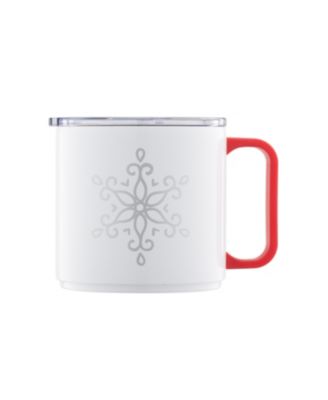 Cambridge Stackable Snowflake Insulated Coffee Mugs, Set of 2
