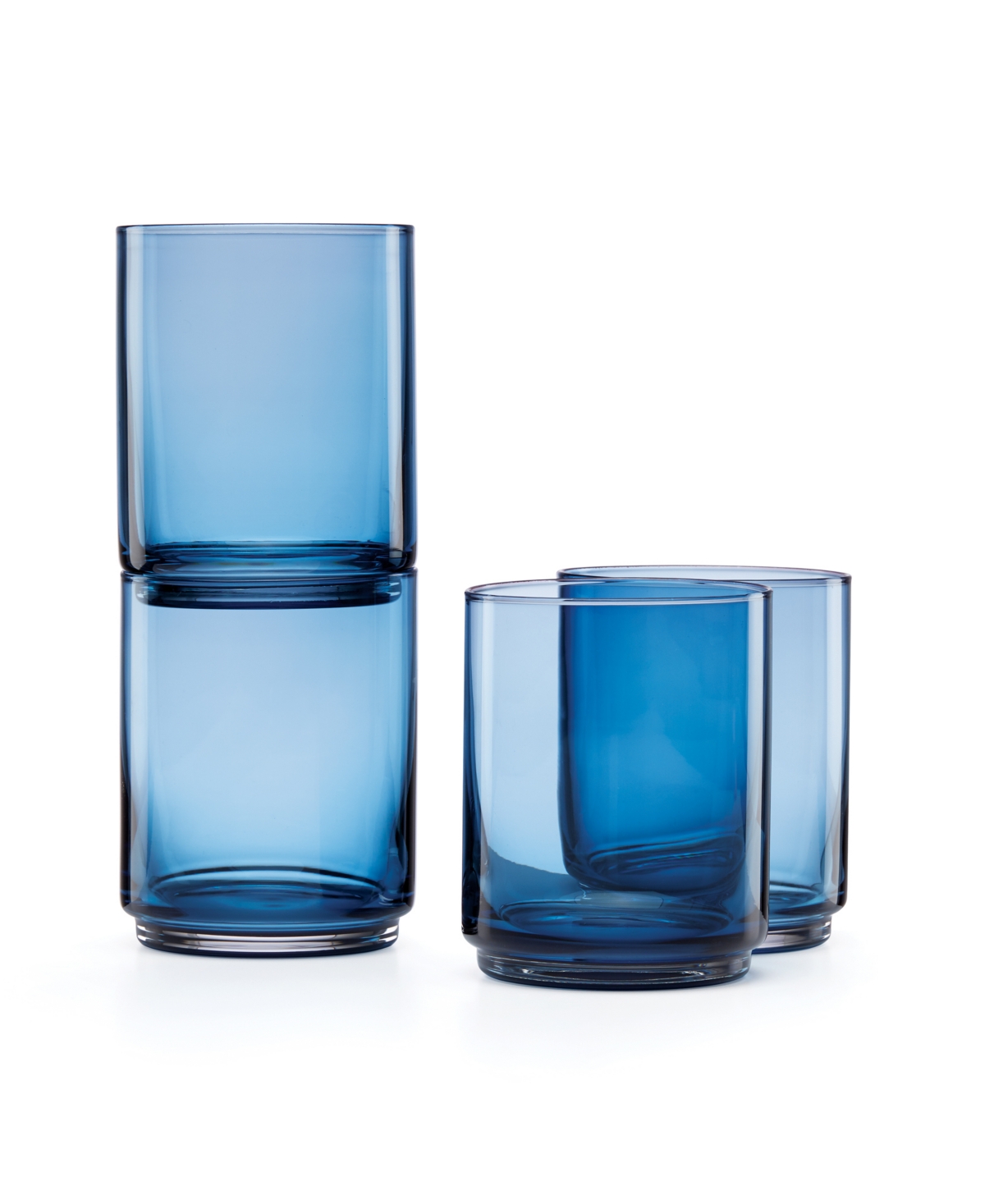 Lenox Tuscany Classics Stackable Tall Glasses Set, 4 Piece In Blue