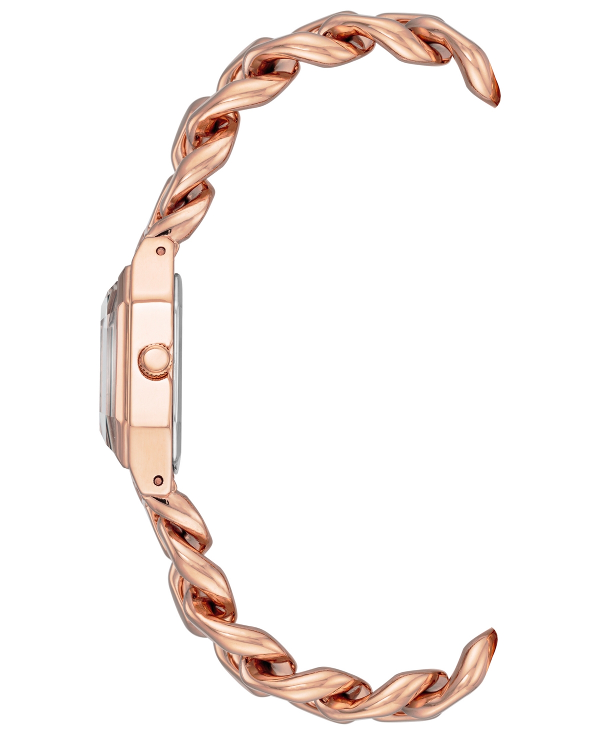 Anne Klein Women's Three-Hand Quartz Rose Gold-Tone Alloy Chain Bracelet Watch, 23mm - Rose Gold-Tone