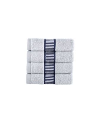 Brooks Brothers Fancy Border Bath Towels In White