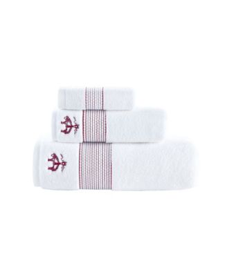 Rope Stripe Border Bath Towels