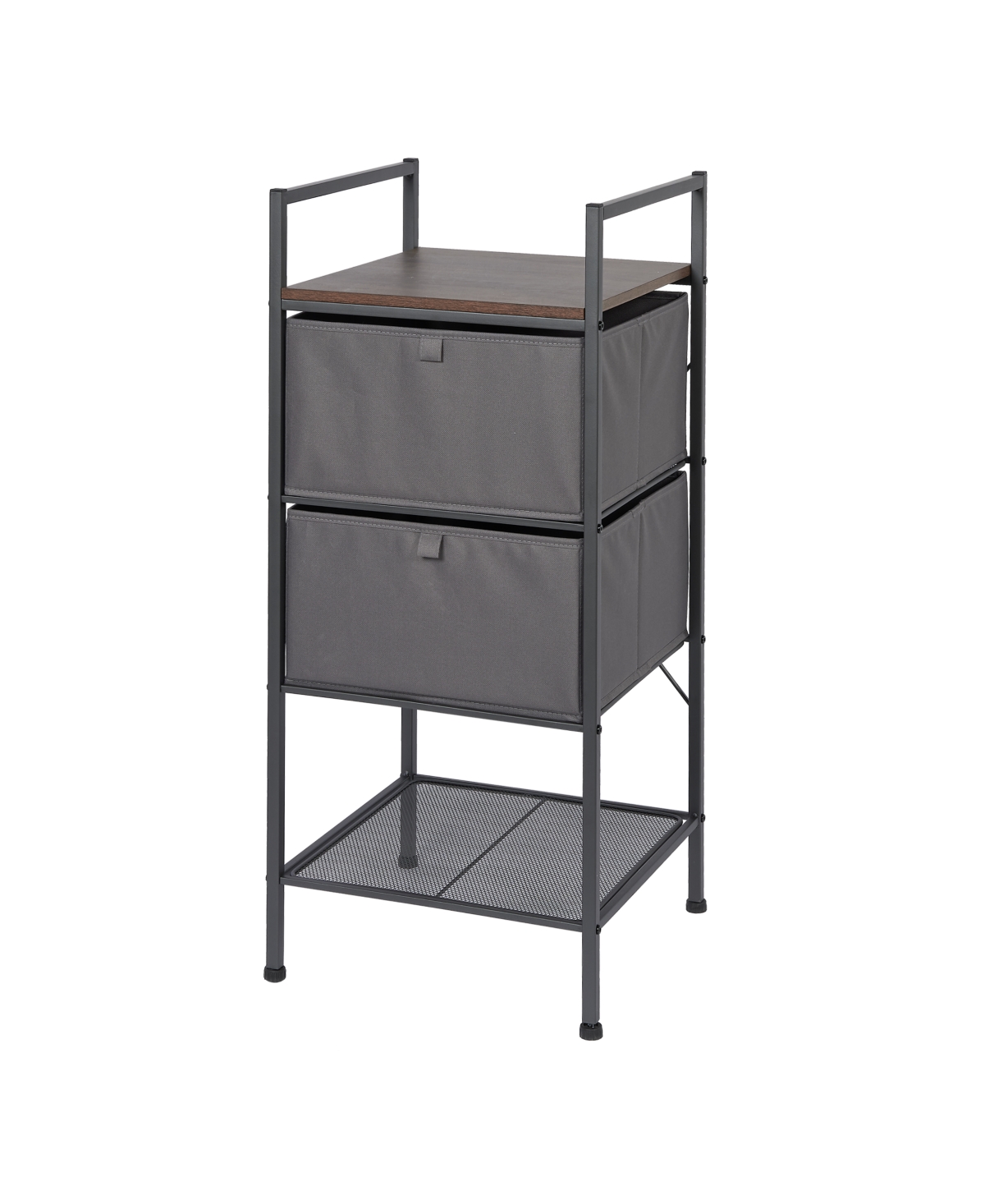 4-Tier Stackable Closet Tower with Drawers - Gray