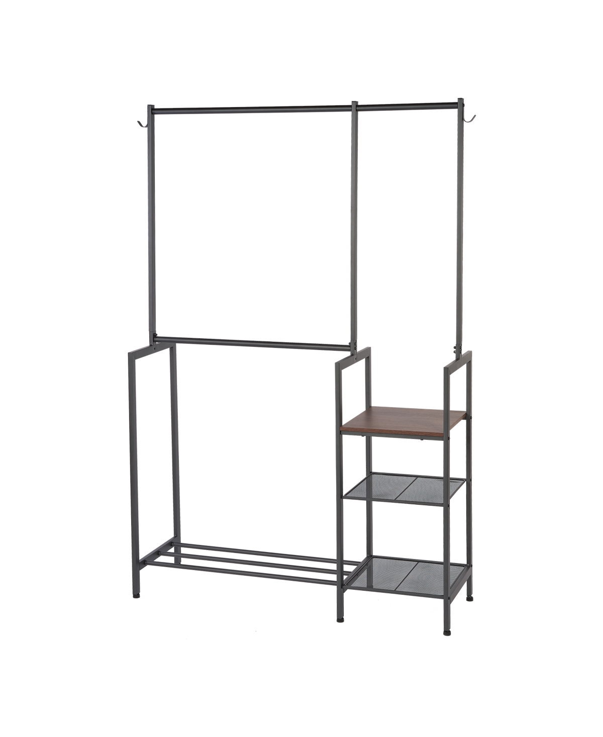 Freestanding Closet Organizer with Shelves - Gray