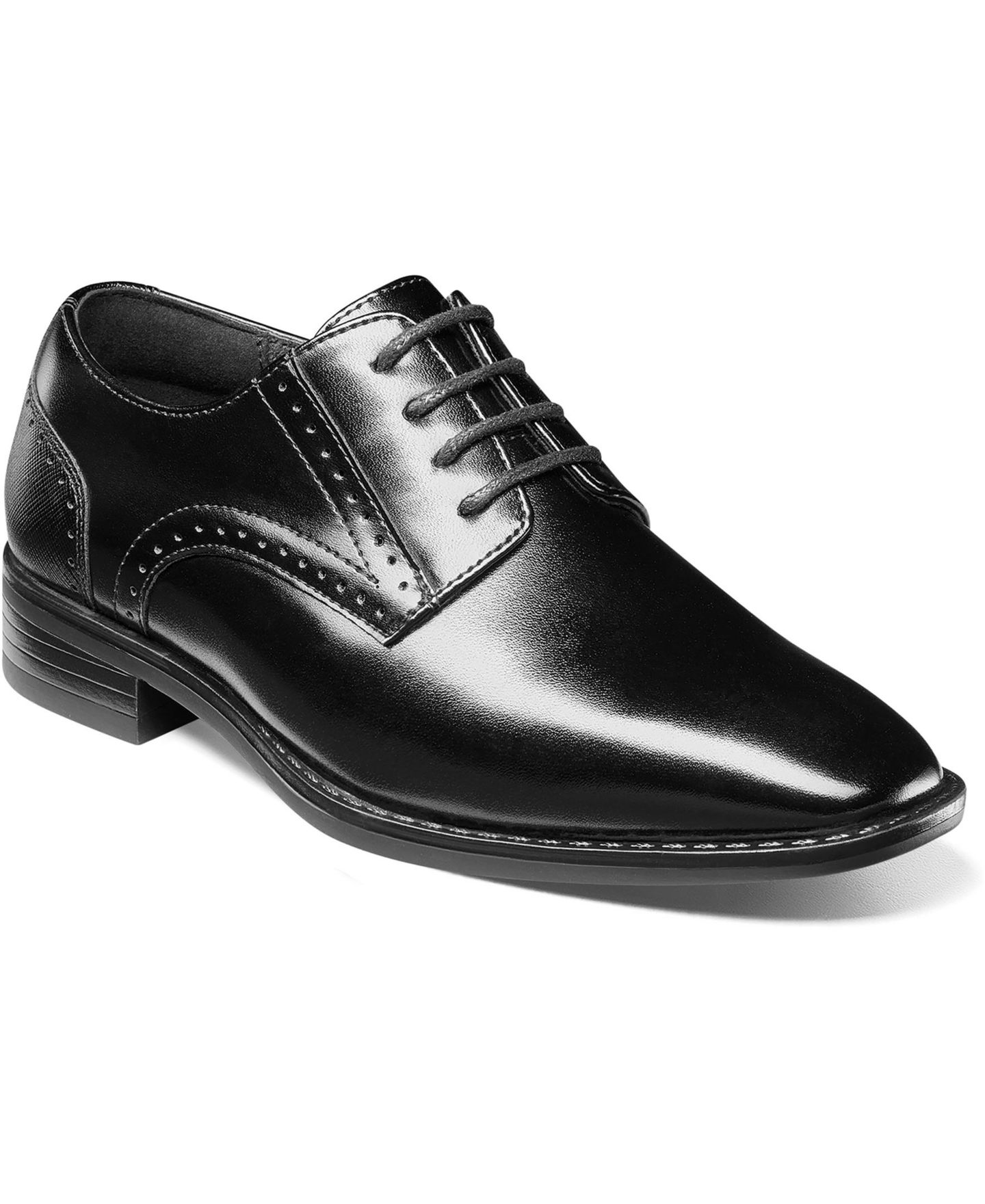 Туфли Stacy Adams Kalvin Jr. Plain Toe Oxford Shoes для мальчиков, цвет: Чёрный — фото 1