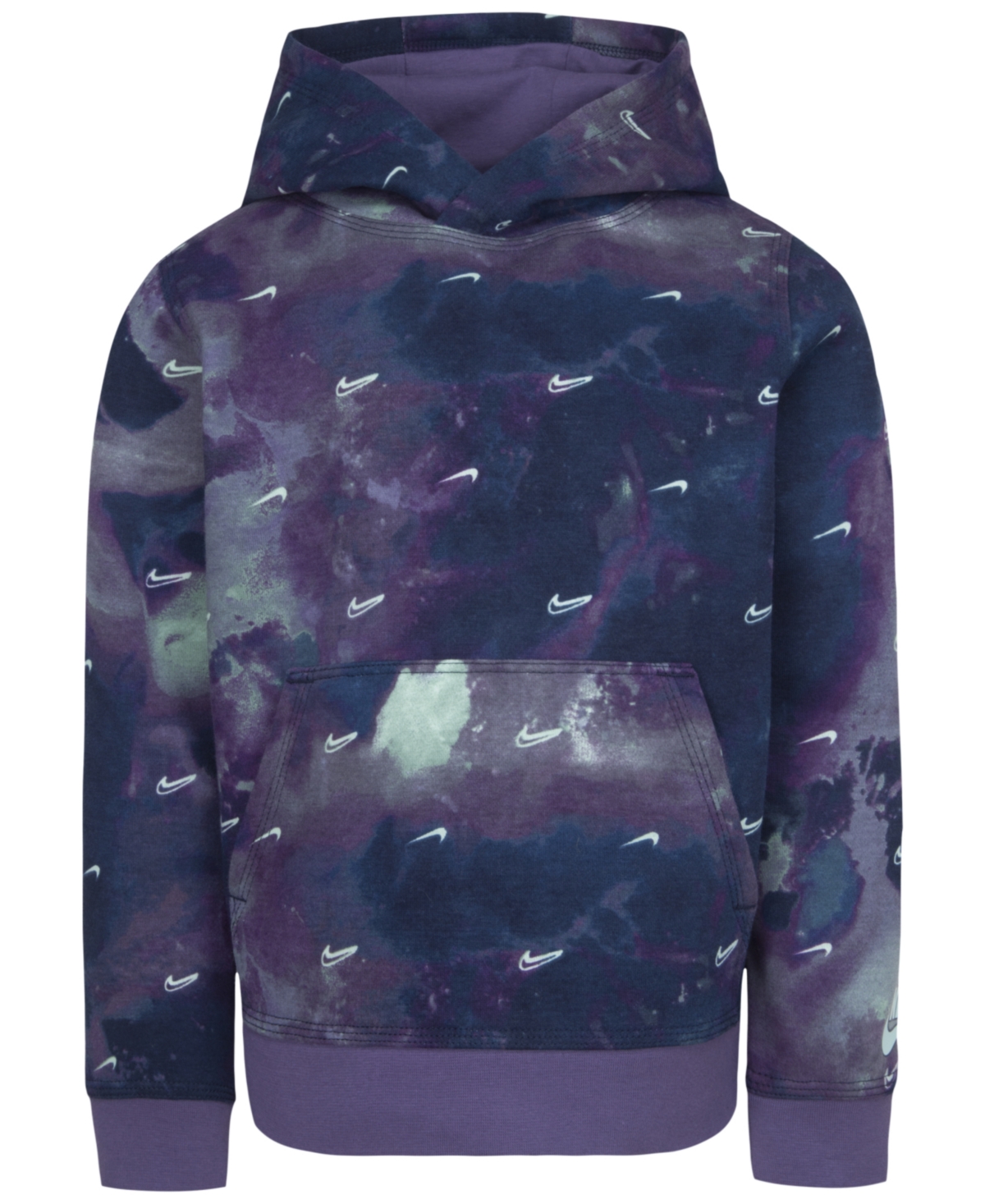 Shop Nike Little Boys Sportswear Club Marble Pullover Hoodie In Canyon Purple