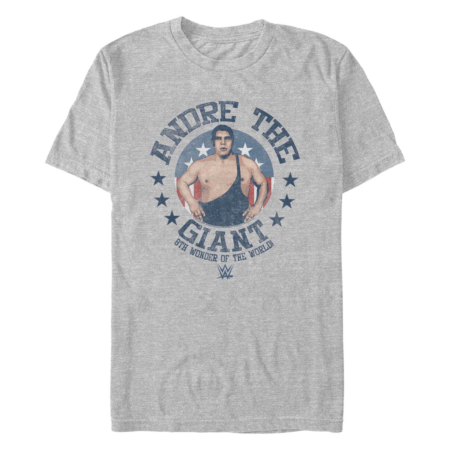 Мужская футболка Fifth Sun WWE Andre Retro Giant Short Sleeve, цвет: Меланжевый — фото 1