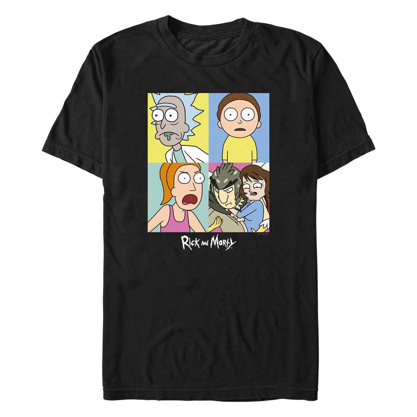Мужская футболка Fifth Sun Rick and Morty Color Shift Boxes Short Sleeve, цвет: Чёрный — фото 1