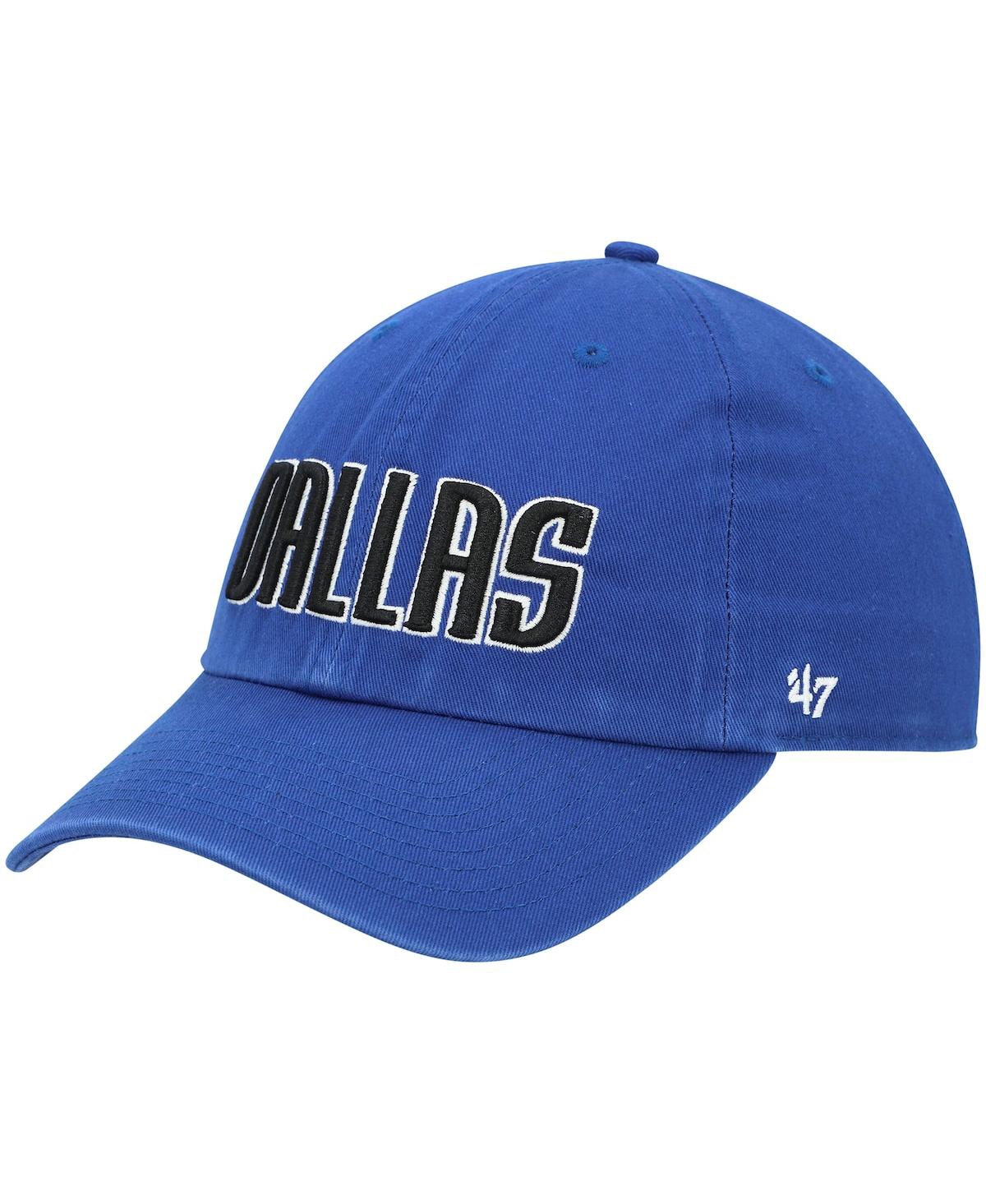 47 Brand Men's '47 Royal Dallas Mavericks Clean Up Wordmark Adjustable Hat