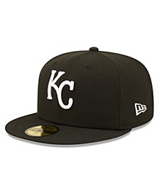 Men's Black Kansas City Royals Team Logo 59FIFTY Fitted Hat