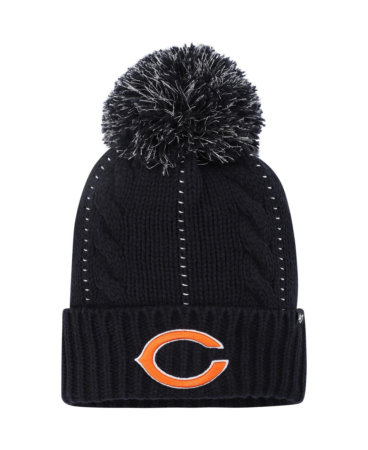 47 Brand Women's '47 Navy Chicago Bears Bauble Cuffed Knit Hat With Pom