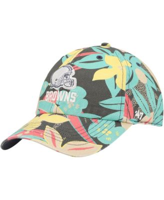 Women's '47 Charcoal Cleveland Browns Plumeria Clean Up Adjustable Hat