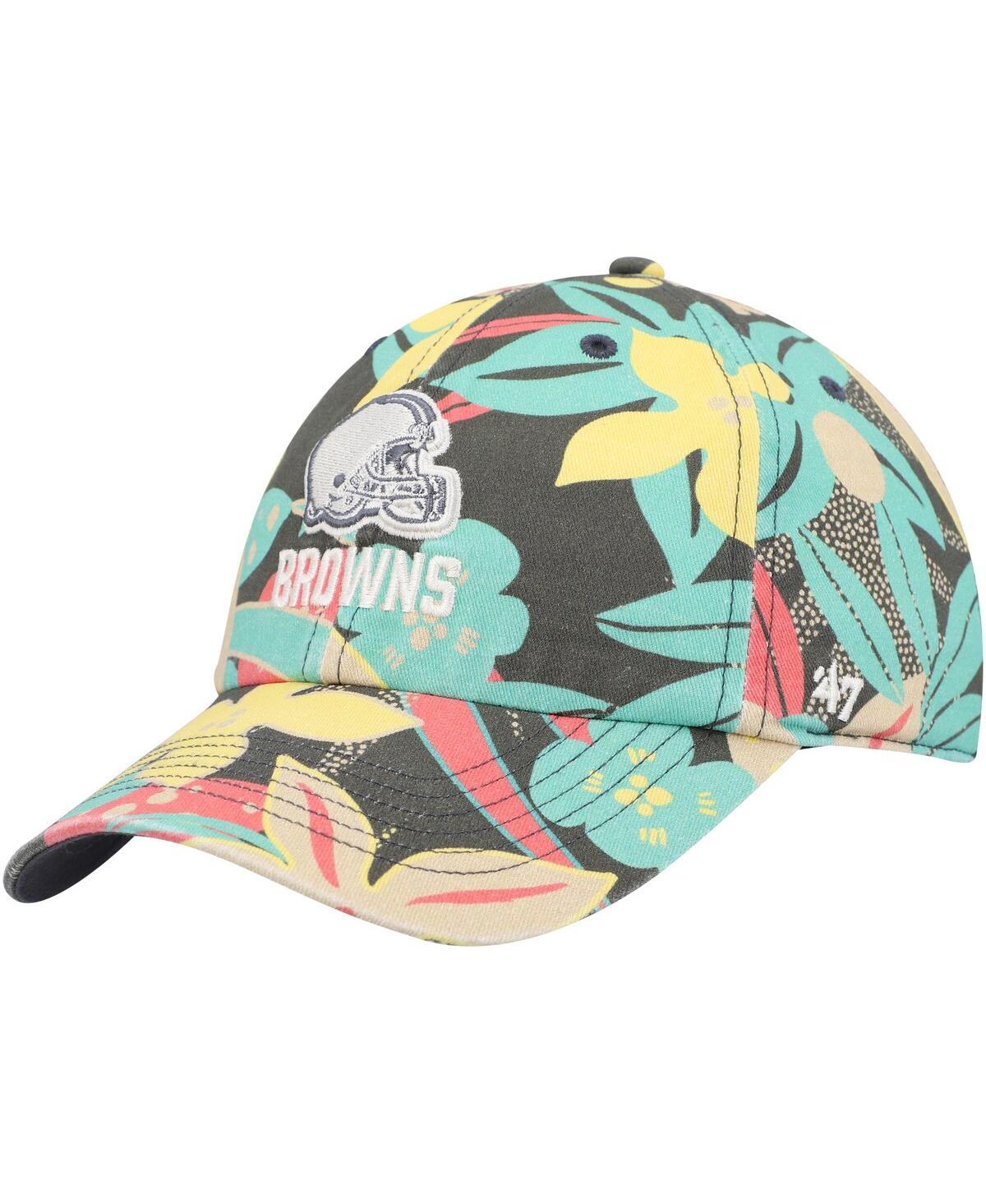 Shop 47 Brand Women's '47 Charcoal Cleveland Browns Plumeria Clean Up Adjustable Hat