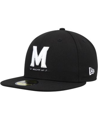 Men's New Era Maryland Terrapins Black And White 59fifty Fitted Hat 