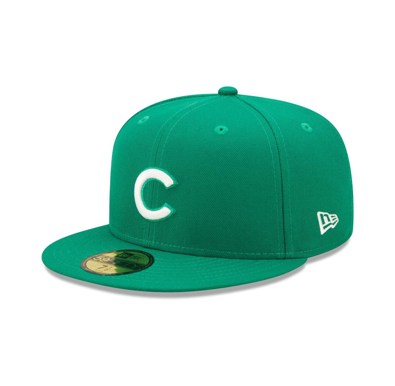 Men's Kelly Green Chicago Cubs Logo White 59FIFTY Fitted Hat