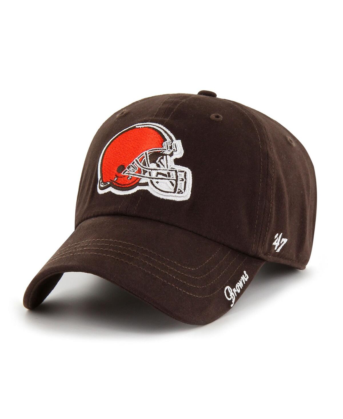 47 Brand Women's ' Brown Cleveland Browns Miata Clean Up Primary Logo Adjustable Hat