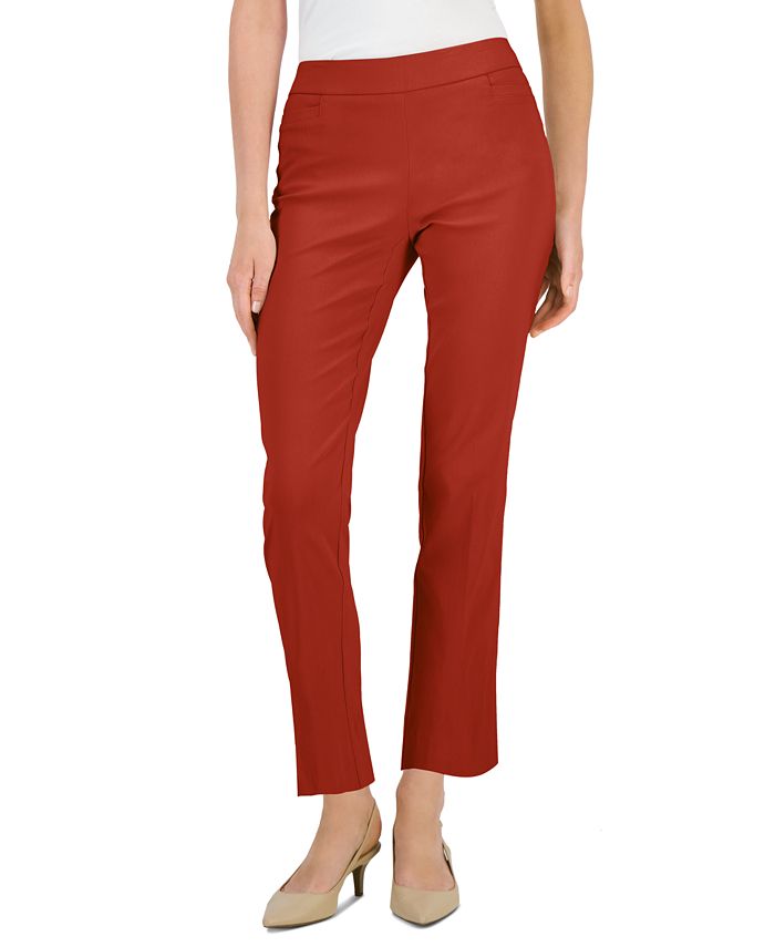 JM Collection Petite Tummy Control Pull-On Pants, Created for Macy's ...