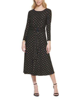 Tommy Hilfiger - Women's Foil-Dot Jersey Midi Dress