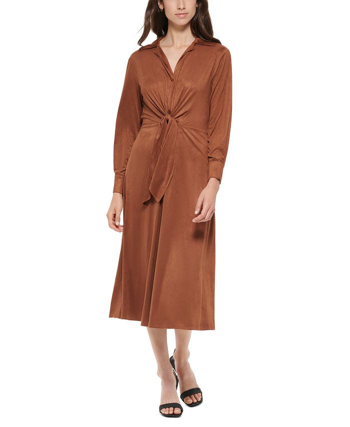 Calvin klein faux shop suede dress