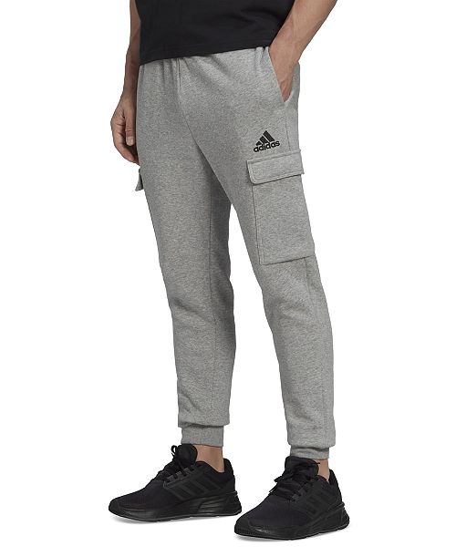 alfani adidas Men's Essentials Regular Tapered-Fit Fleece Cargo Joggers Men's Fashion & Accessories