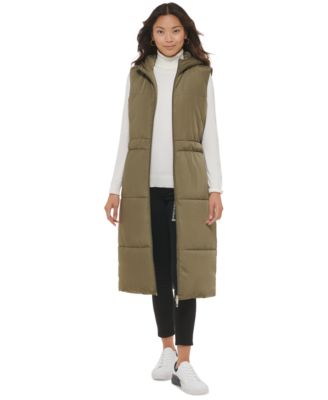 Calvin Klein Women s Long Hooded Puffer Vest Macy s