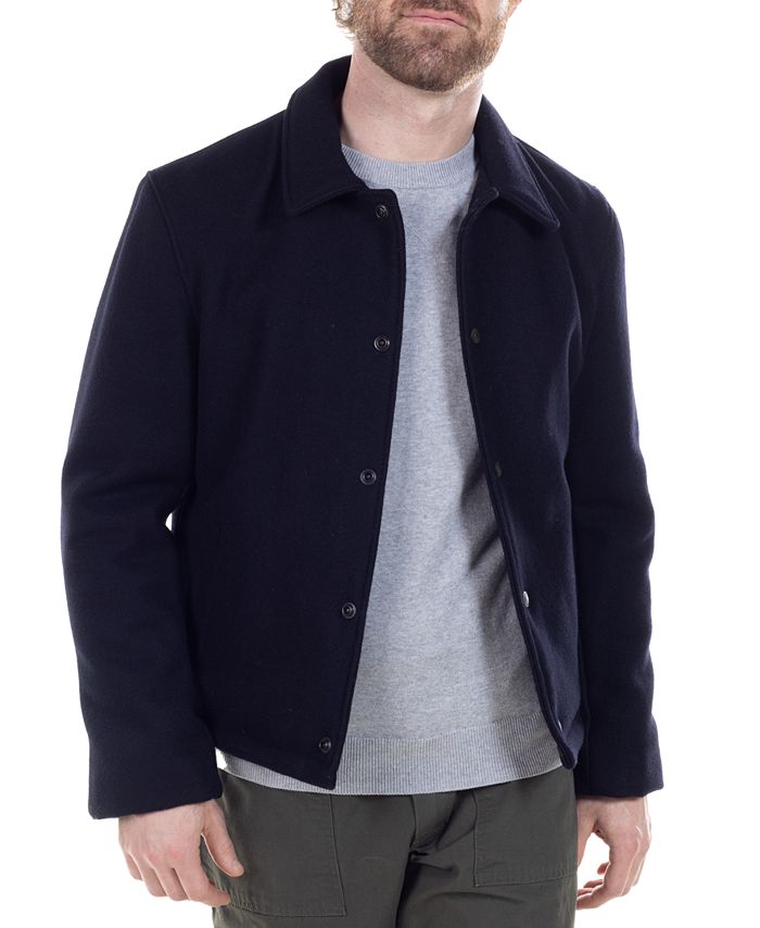 Schott NYC Men's Wool Coach Button-Up Jacket - Macy's