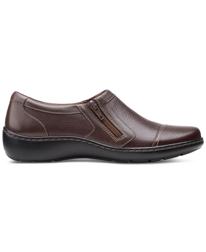 COLLECTION BY CLARKS Womens Maroon Cushioned Cora Round Toe Slip On Flats Shoes M main image 0