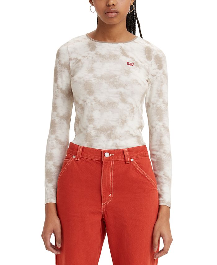 Levi's Honey Long-Sleeve Rib-Knit T-Shirt & Reviews - Tops - Women - Macy's
