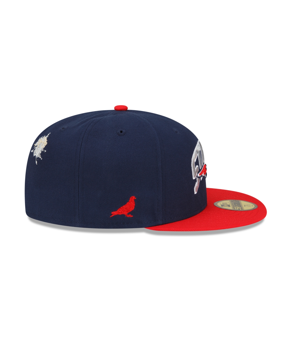 Men's New Era X Staple Red New England Patriots Pigeon 59Fifty Fitted Hat - Red