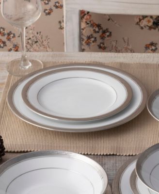 Noritake Crestwood Platinum Set Of 4 Dinner Plates, Service For 4 - Macy's