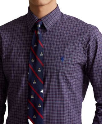 Polo Ralph Lauren Men's Classic-Fit Plaid Stretch Poplin Shirt - Macy's