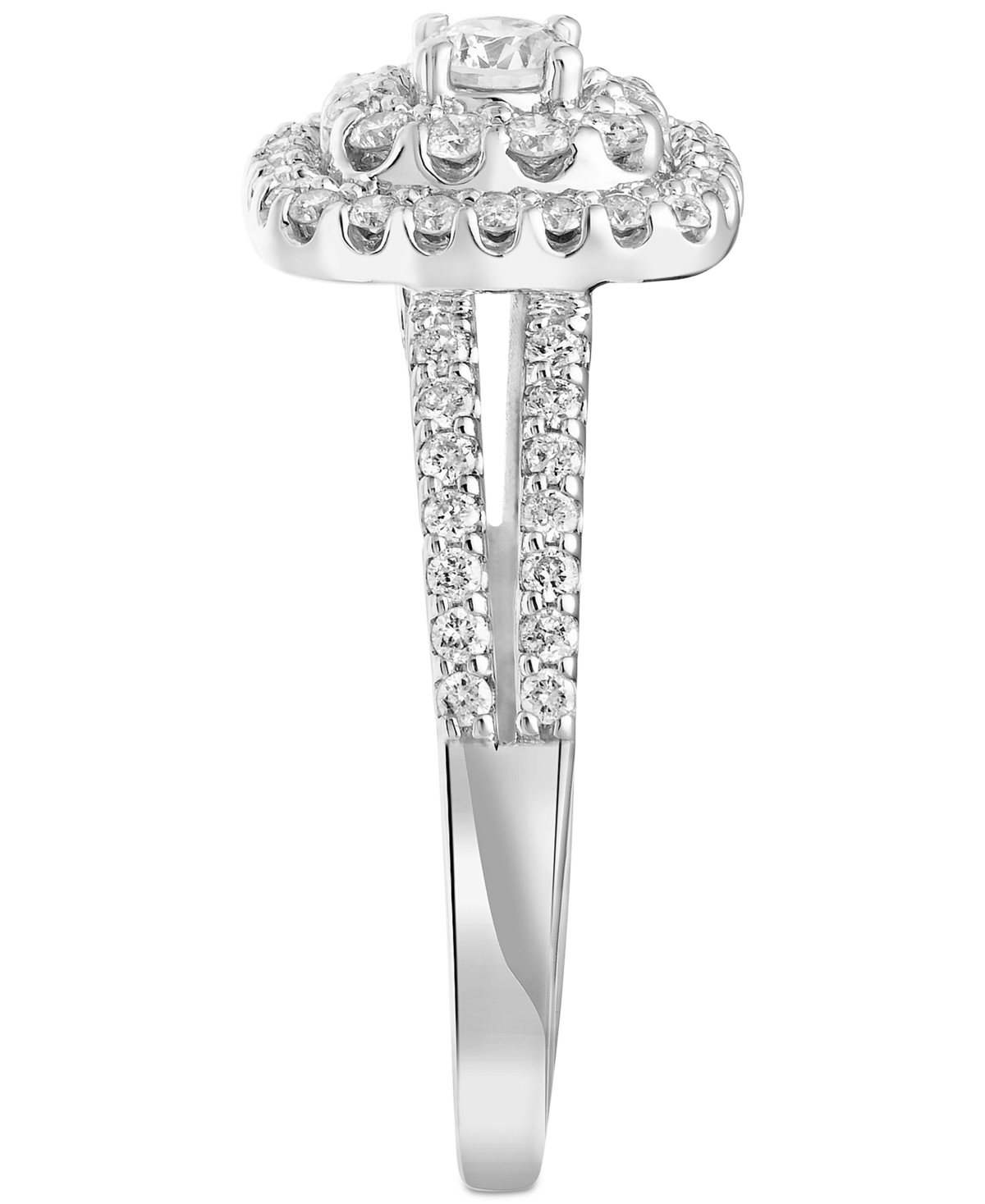 Diamond Double Halo Engagement Ring (3/4 ct. t.w.) in 14k- White Gold