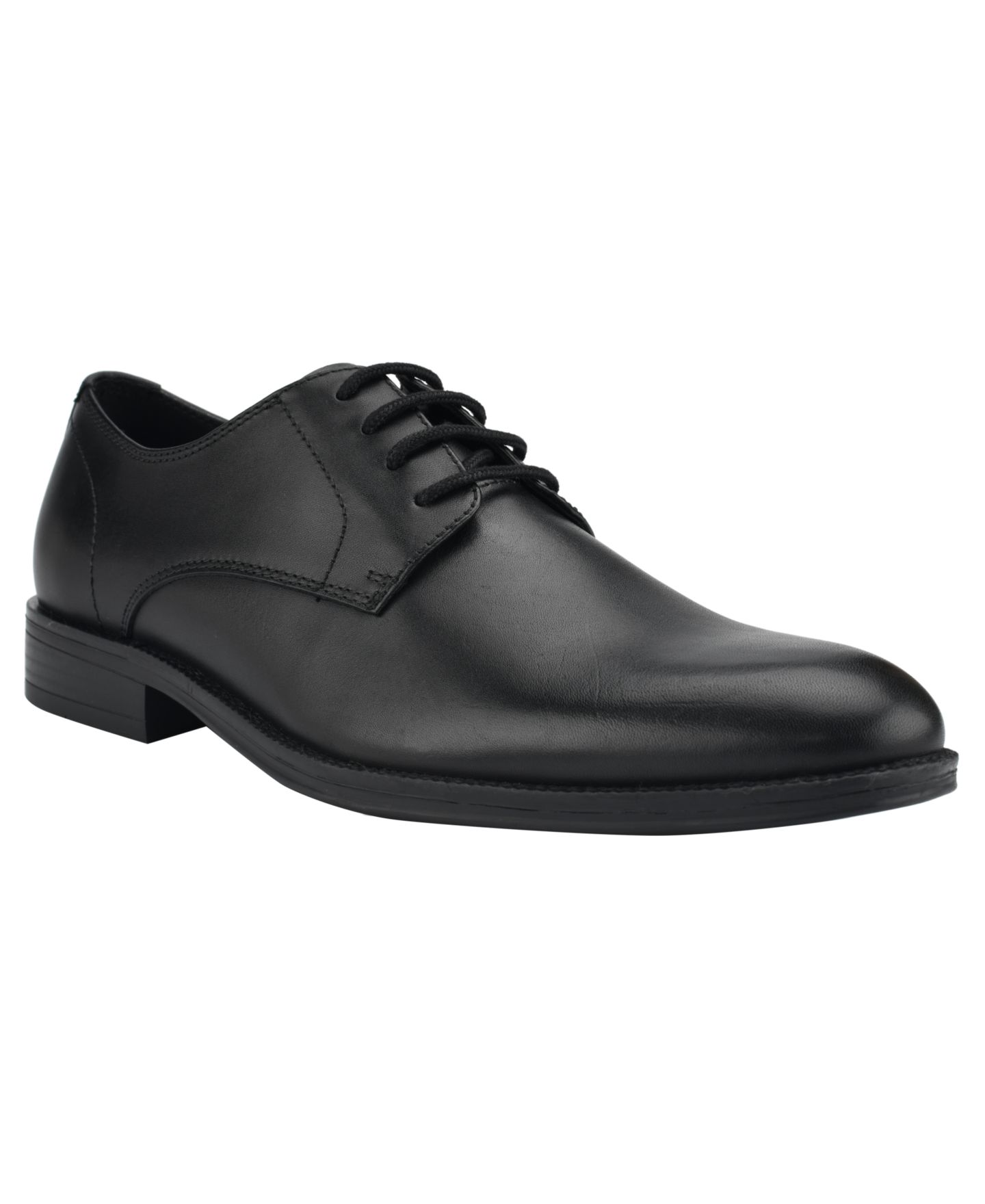 Мужские туфли Calvin Klein Jack Lace Up Dress Oxford, цвет: Чёрный кожаный — фото 1