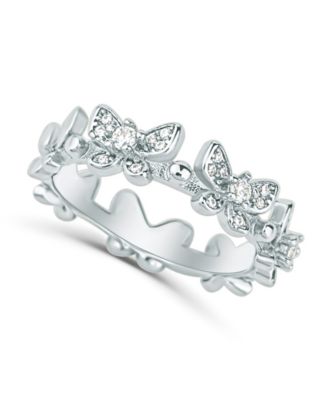 Cubic Zirconia Butterfly Band Ring