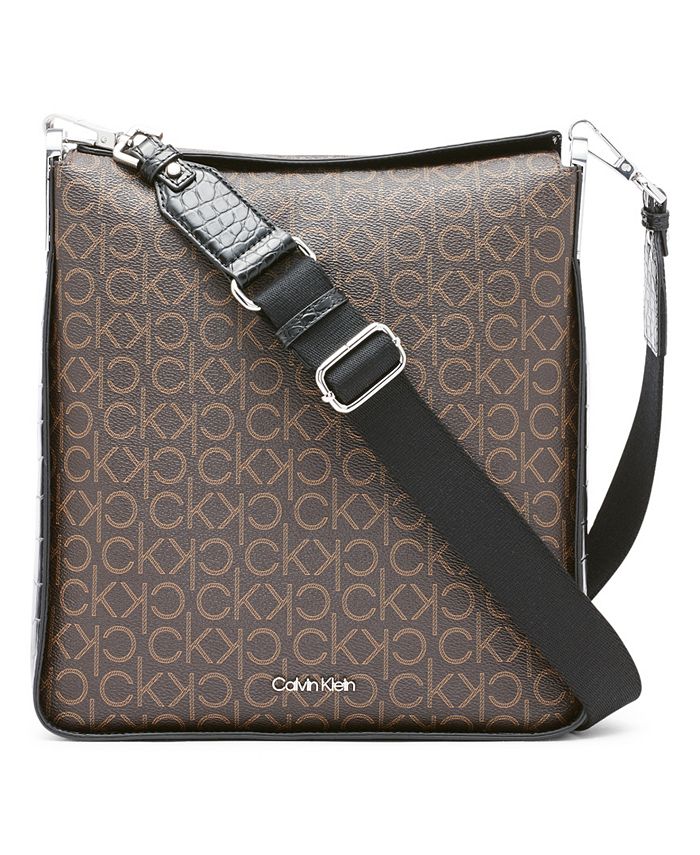 Calvin Klein Fay Signature Large Crossbody Bag & Reviews - Handbags &  Accessories - Macy's