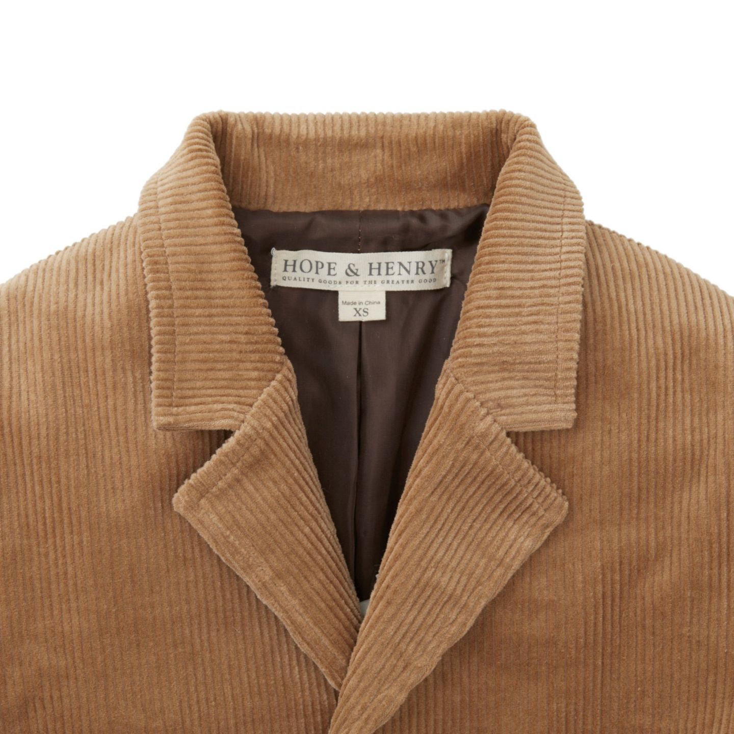 Пиджак Hope & Henry Organic Corduroy Blazer для мальчиков-малышей, цвет: Средний коричневый — фото 2