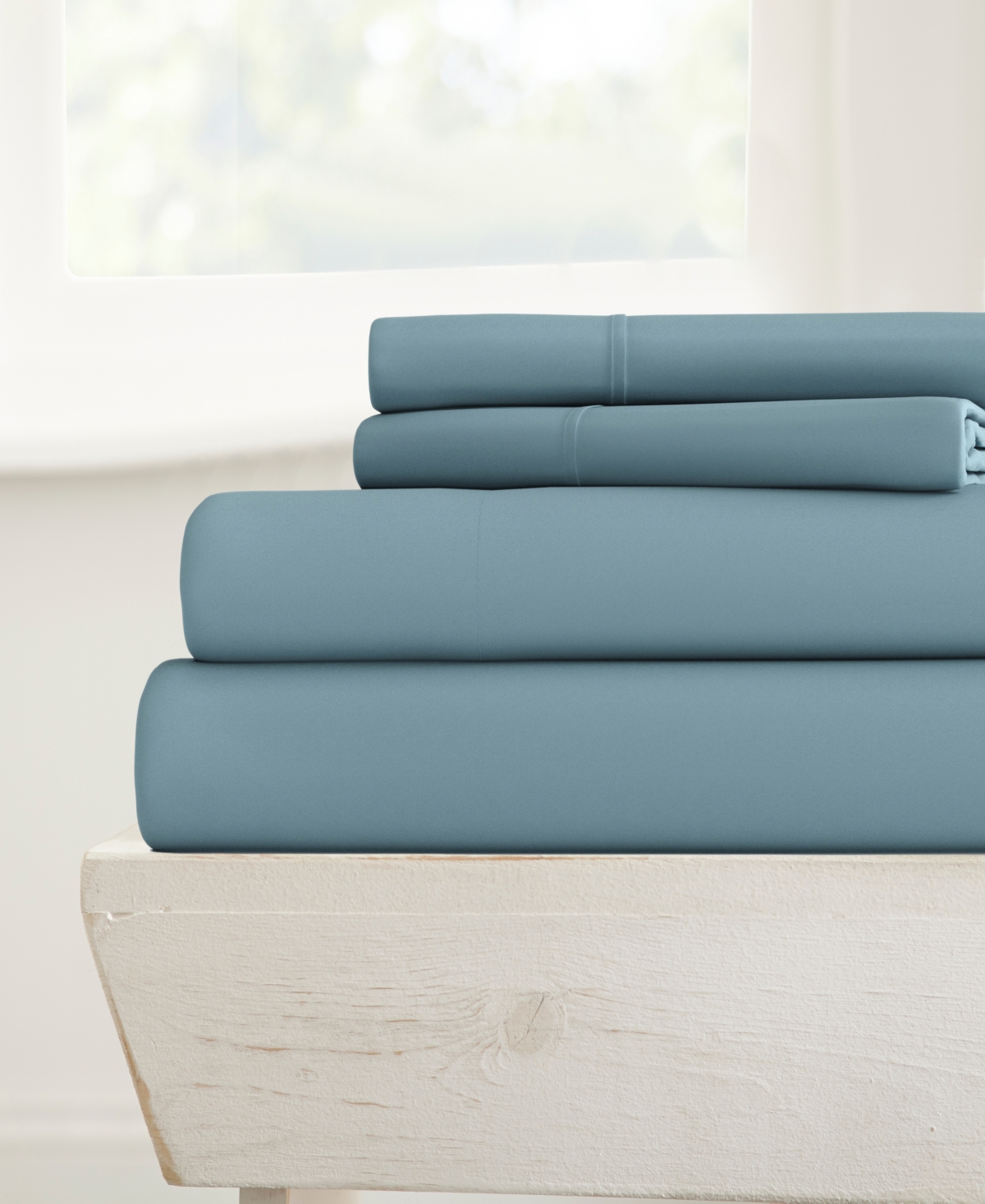 Ienjoy Home Style Simplified By The Home Collection 4 Piece Bed Sheet Set, Queen In Ocean