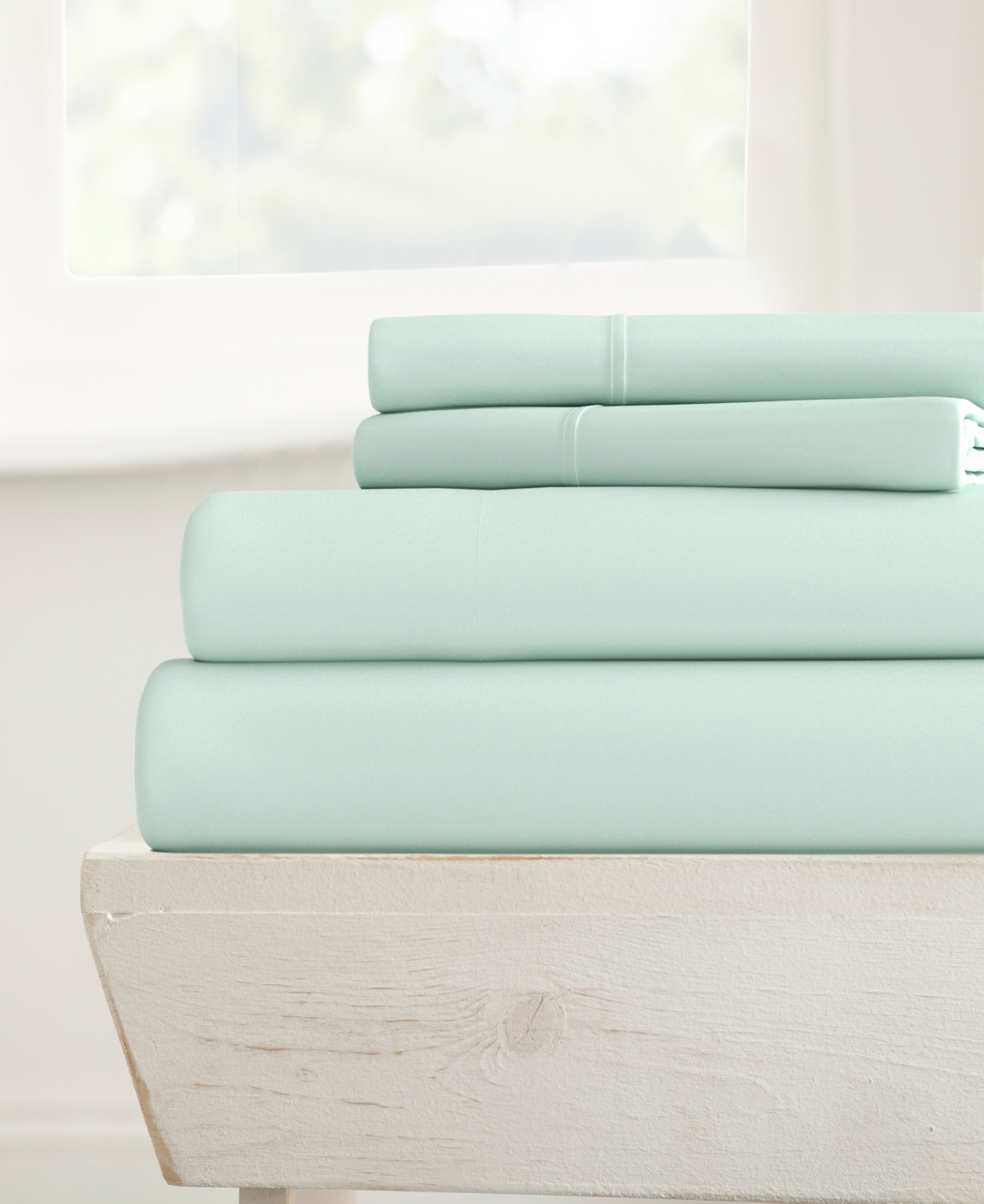 Ienjoy Home Style Simplified By The Home Collection 4 Piece Bed Sheet Set, Queen In Mint