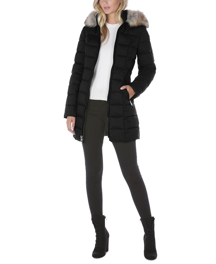 Laundry by Shelli Segal Women's FauxFurTrim Hooded Puffer Coat