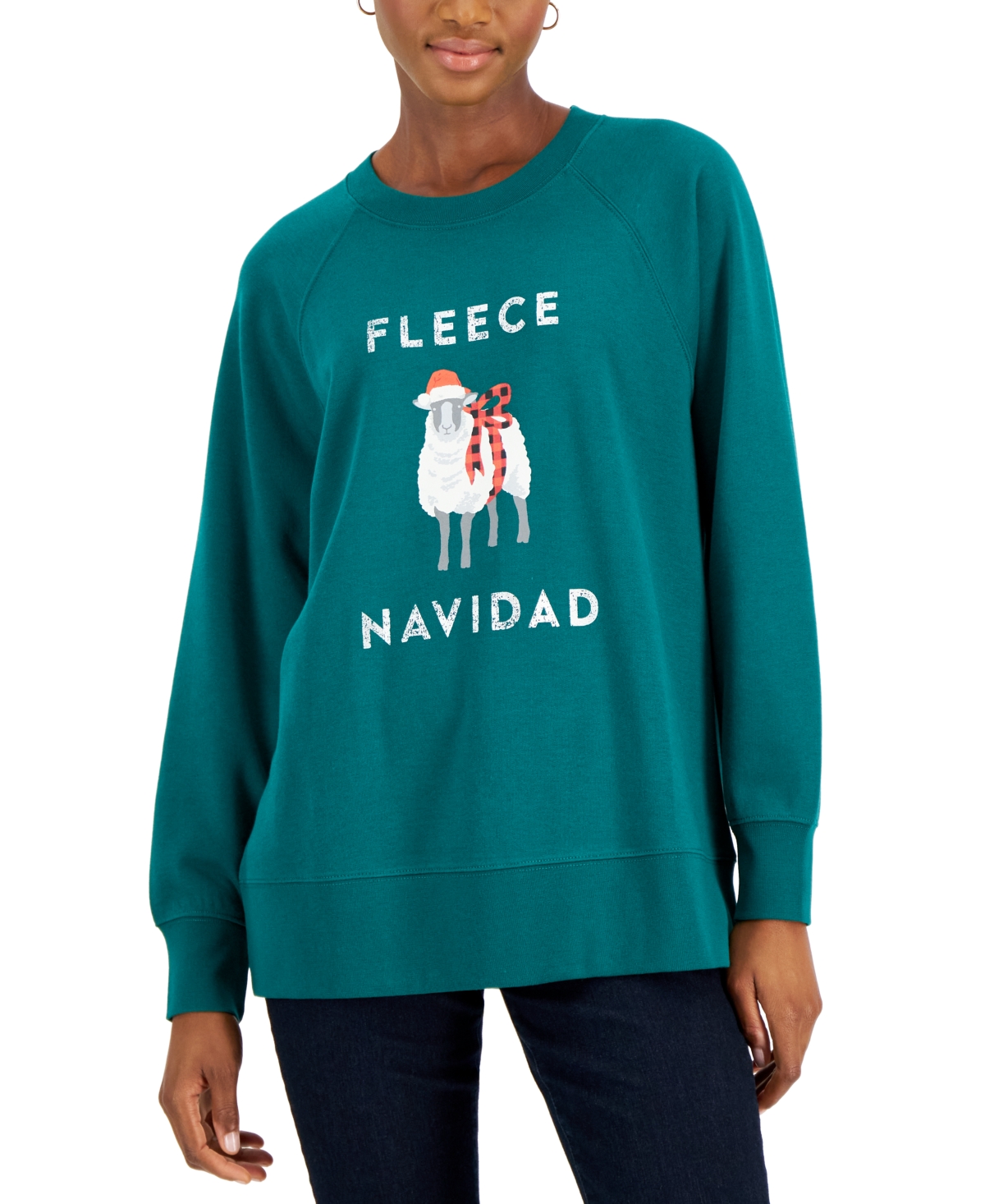  Style & Co Holiday Graphic Sweatshirt, Created for Macy's
