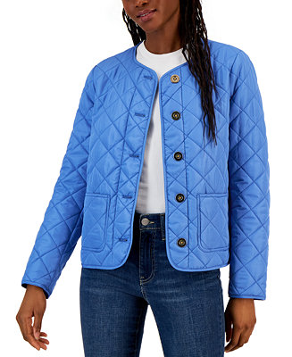 Charter Club Women's Quilted Patch-Pocket Jacket, Created for Macy's ...