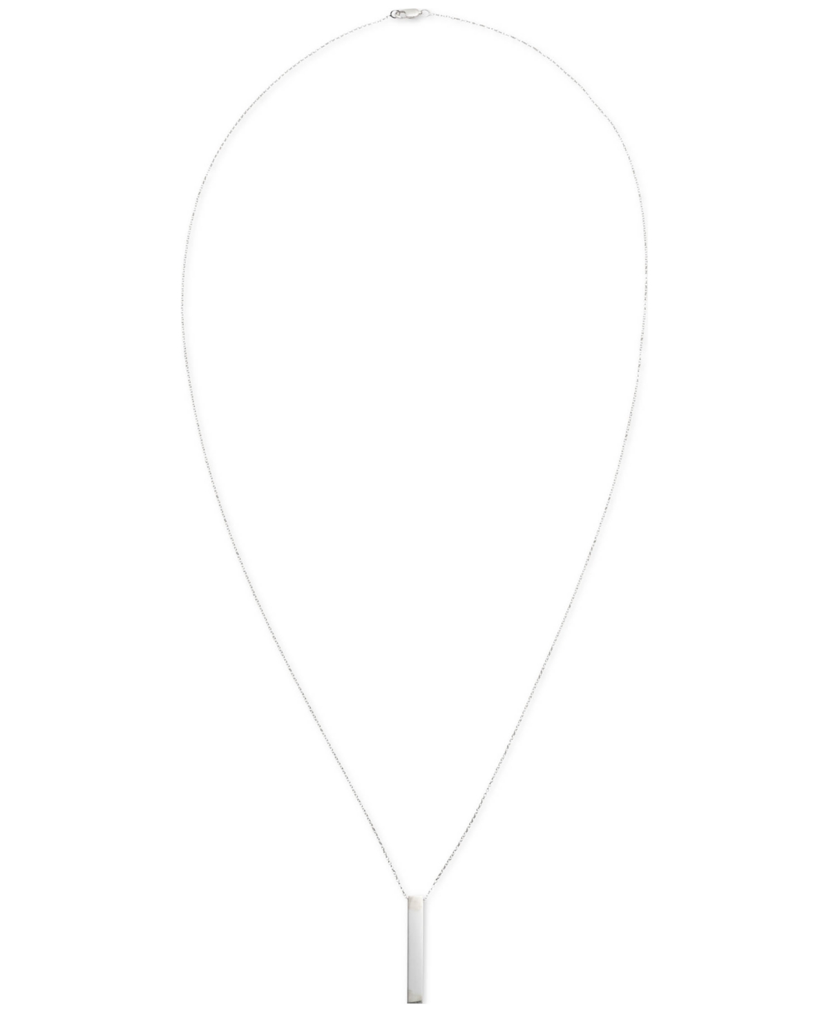 Lauren Ralph Lauren Vertical Bar 32" Pendant Necklace in Sterling Silver - Silver
