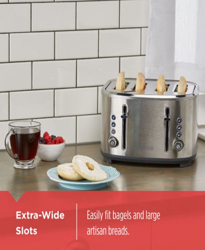 Black & Decker Stainless Steel 4Slice WideSlot Toaster Macy's