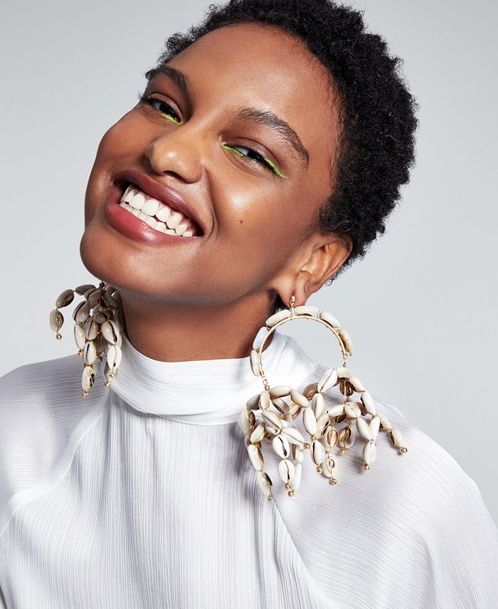 Shell statement clearance earrings