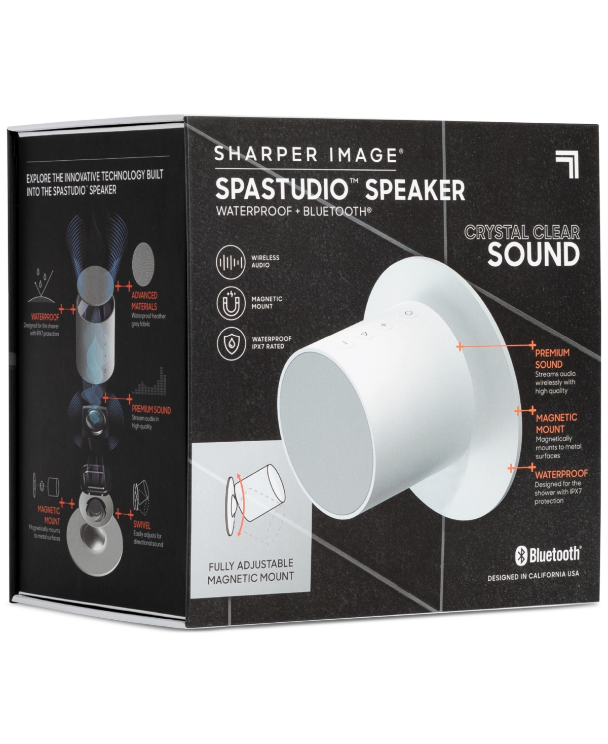 Shop Sharper Image Spastudio Waterproof Bluetooth Speaker In White