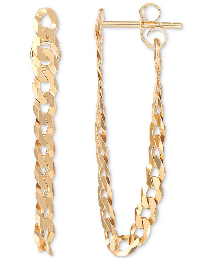 Curb Chain Drop Earrings