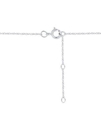 Lab-Created Diamond Teardrop Halo Cluster Pendant Necklace (3/8 ct. t.w.) in Sterling Silver, 16" + 2" extender