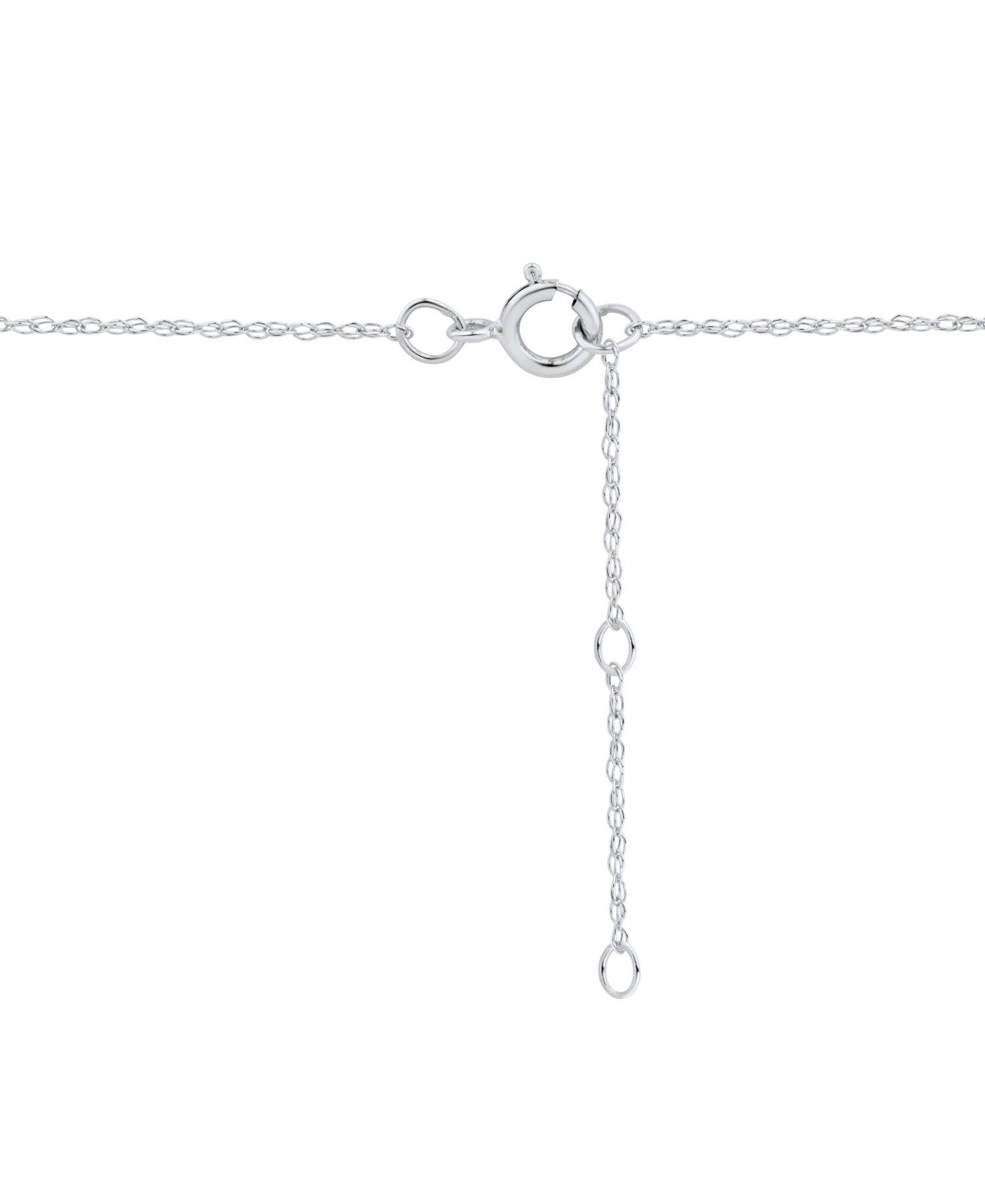 Lab-Created Diamond Teardrop Halo Cluster Pendant Necklace (3/8 ct. t.w.) in Sterling Silver, 16" + 2" extender